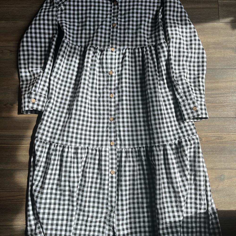 Black and White Gingham Dress